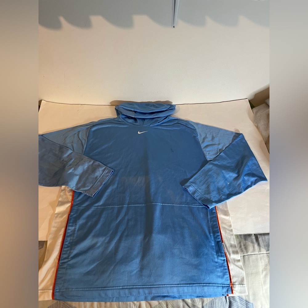 Nike Center Mini Swoosh Logo Hoodie Baby blue Men's Size 2XL Sweatshirt